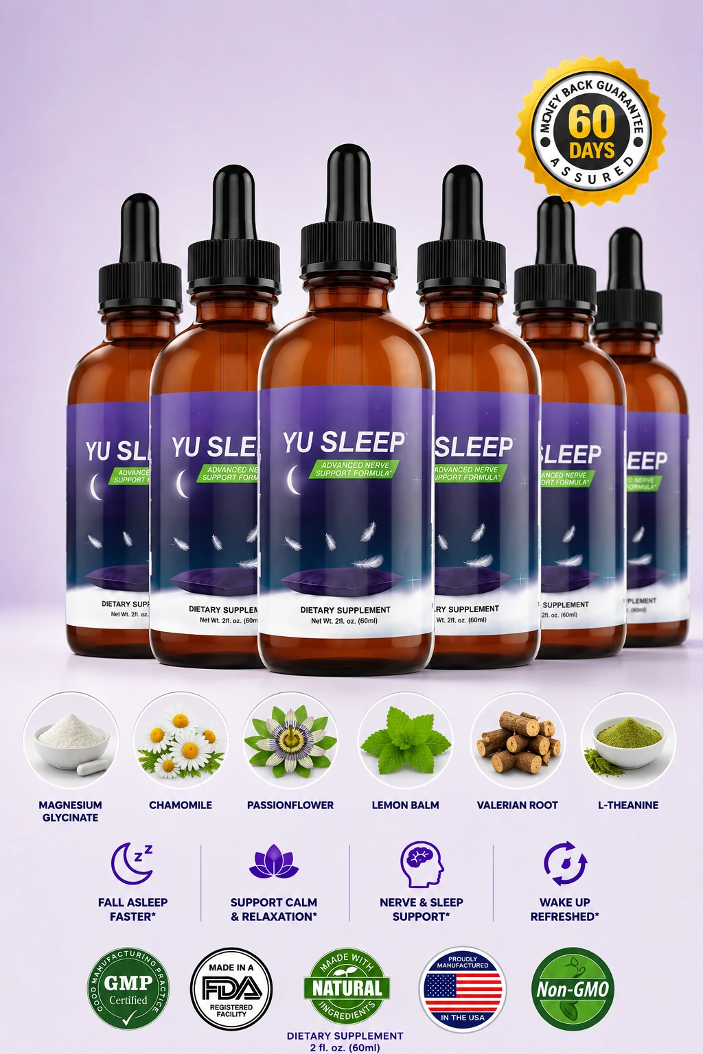 Yu Sleep advanced sleep support formula for restful nights and refreshed mornings